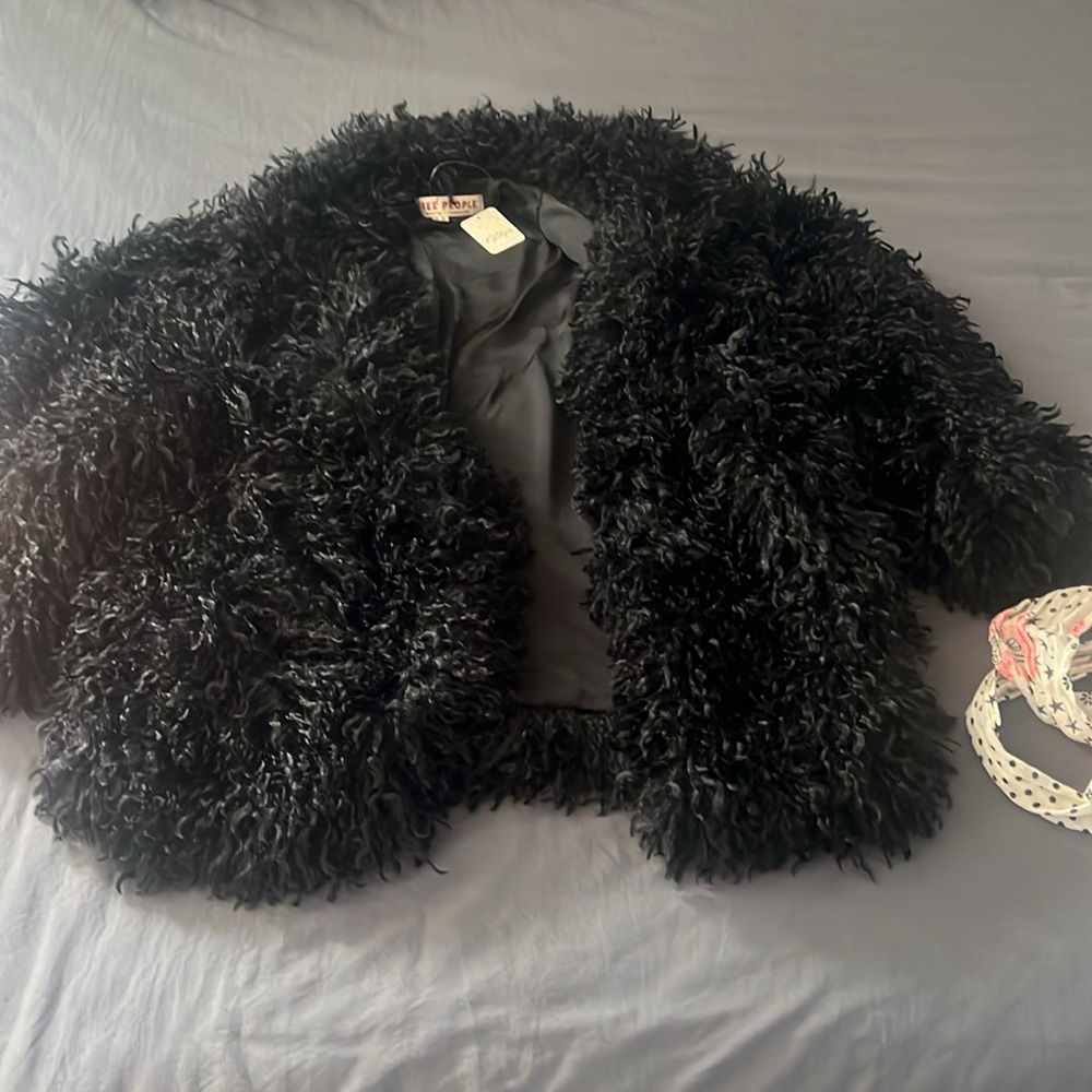 Free People stargazer jacket black size small
NWT